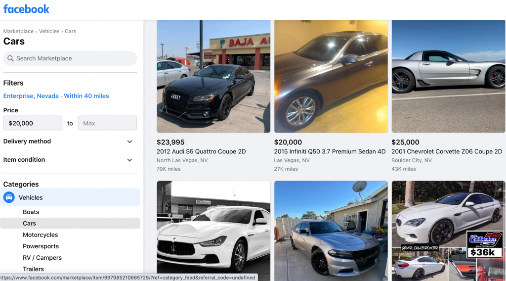 Showcase Your Vehicles on Facebook Marketplace